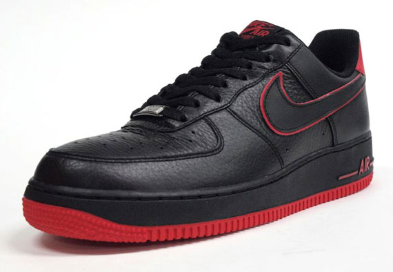 Nike Air Force 1 Black Red 3