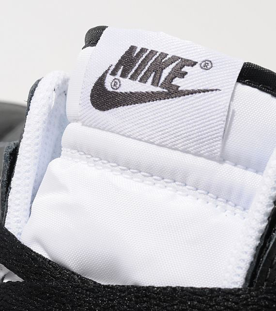 Nike Dunk High Black White Size 2