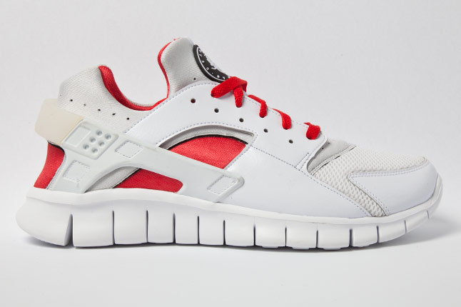 Nike Huarache Free 2012 White Red 2