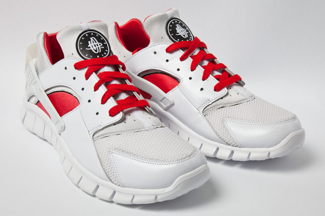 Nike Huarache Free 2012 White Red 3
