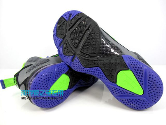 nike lebron 9 gs grey volt purple black 1