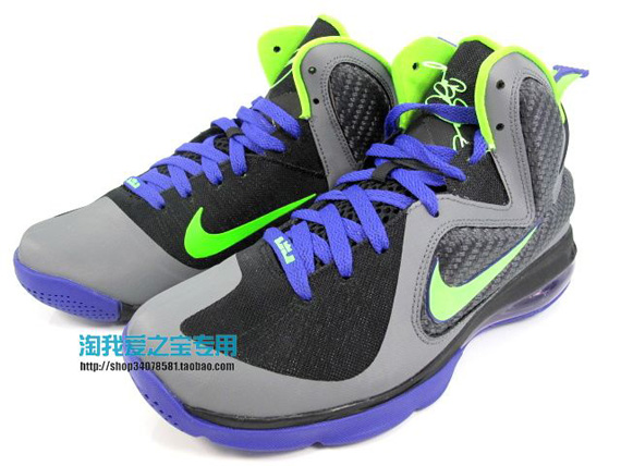 Nike Lebron 9 Gs Grey Volt Purple Black 7