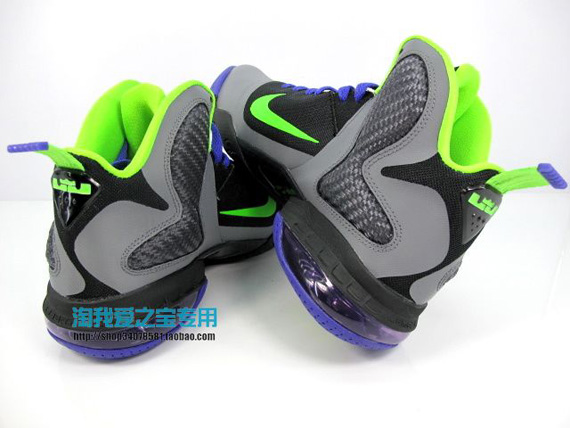 Nike Lebron 9 Gs Grey Volt Purple Black 9
