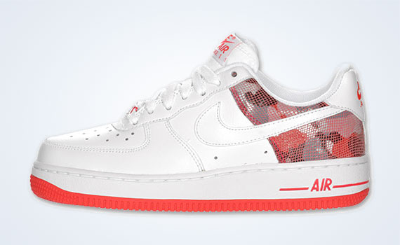 Nike Wmns Air Force 1 Low White Siren Red 2
