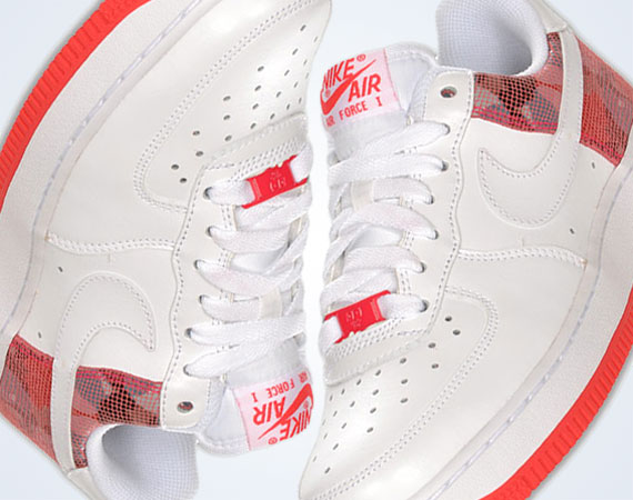 Nike WMNS Air Force 1 Low – White – Siren Red
