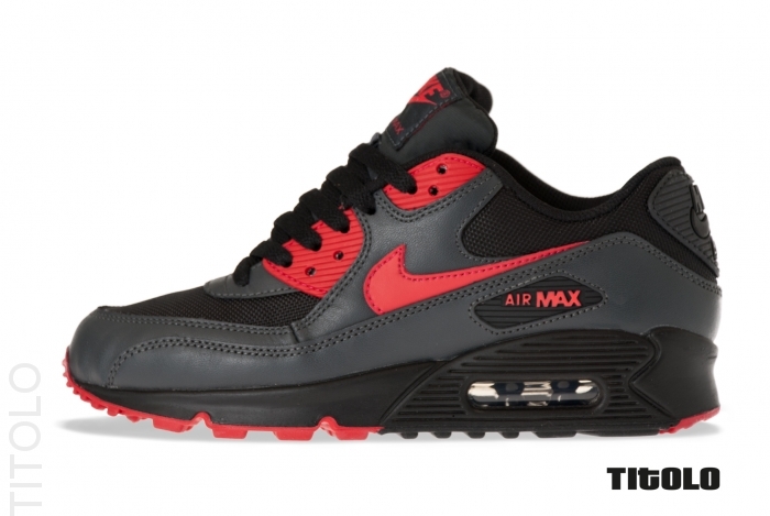 Nike Wmns Air Max 90 Black Siren Red Anthracite 2