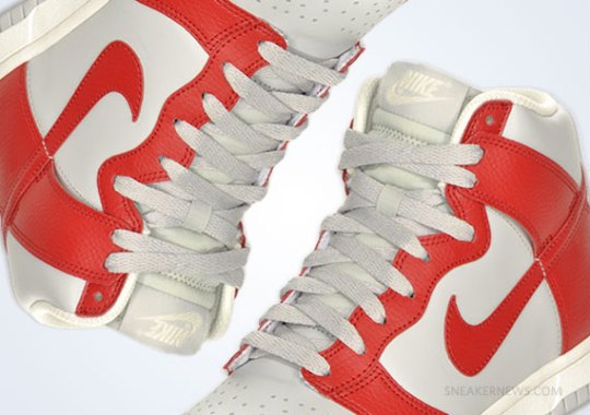 Nike WMNS Dunk High – Red – Grey – White