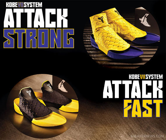 Nike Zoom Kobe VII ‘Attack Fast’ & ‘Attack Strong’ – Tech Info