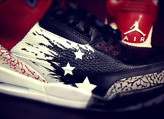 Air Jordan III 'Dave White' Customs by Mache