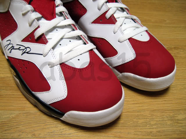 Air Jordan Vi Carmine Autographed Pair Ebay 03