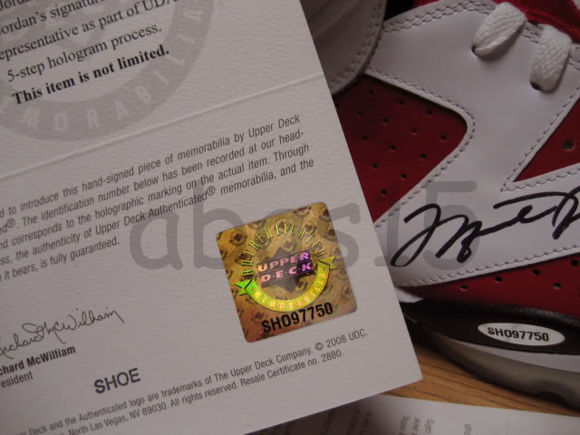 Air Jordan Vi Carmine Autographed Pair Ebay 04