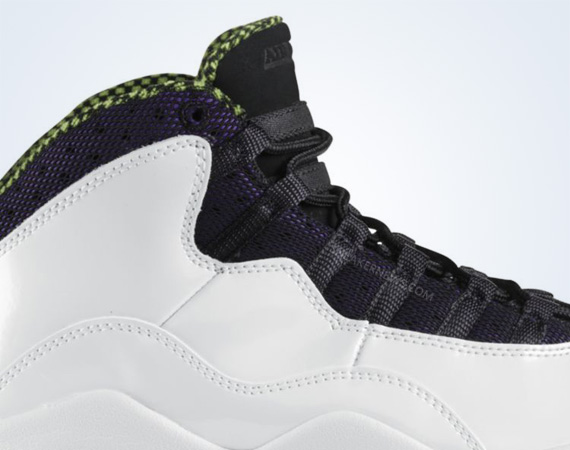 Air Jordan X Gs White Violet Pop Cyber Black 7