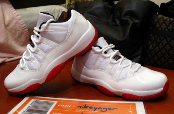 Air Jordan Xi Low White Black Red Available Early Ebay 4