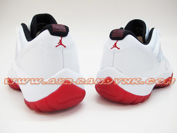 Air Jordan Xi Low White Black Varsity Red New Images 3