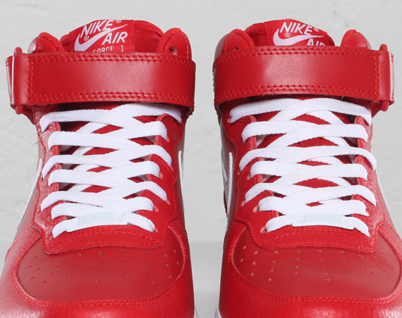 Nike Air Force 1 Mid – Sport Red – White