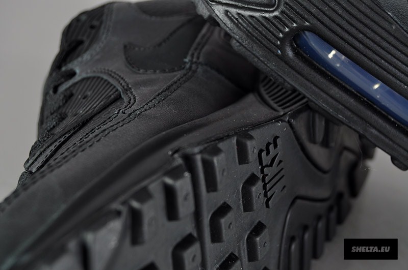 Nike Air Max 90 Premium Black Leather 12
