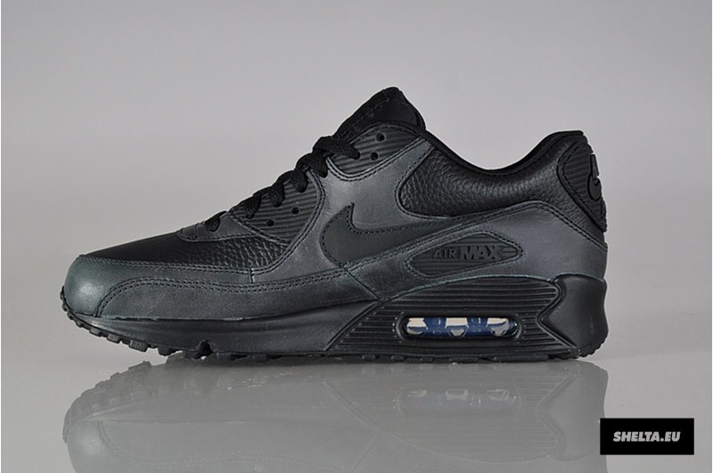 Nike Air Max 90 Premium Black Leather 3