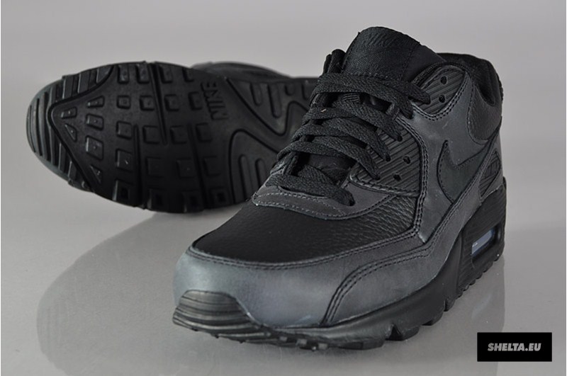 Nike Air Max 90 Premium Black Leather 9