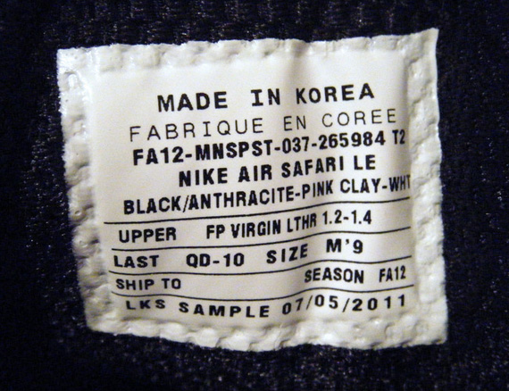 Nike Air Safari - Black - Anthracite - Pink Clay | Fall 2012 Sample ...