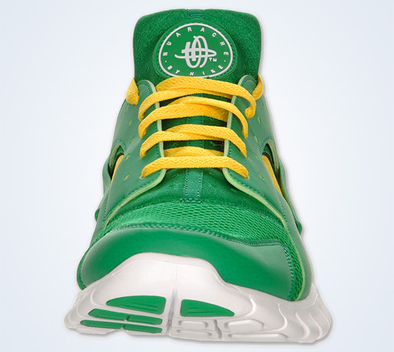 Nike Huarache Free 2012 Court Green White Tour Yellow 5