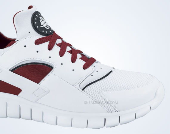 Nike Huarache Free 2012 White Team Red 4