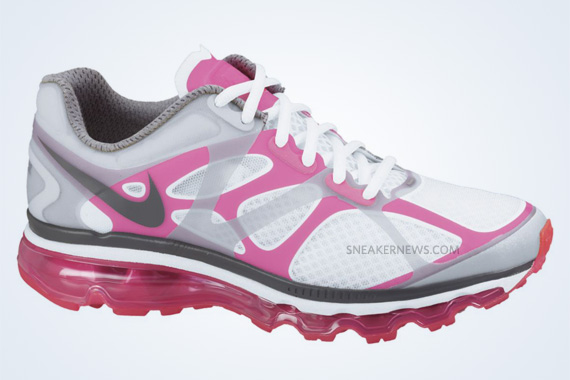 Nike Wmns Air Max 2012 White Dark Grey Pink Flash Metallic Silver 2