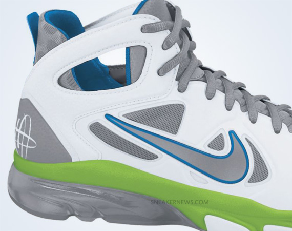 Nike Zoom Huarache TR Mid 2 – White – Wolf Grey – Action Green – Neptune Blue