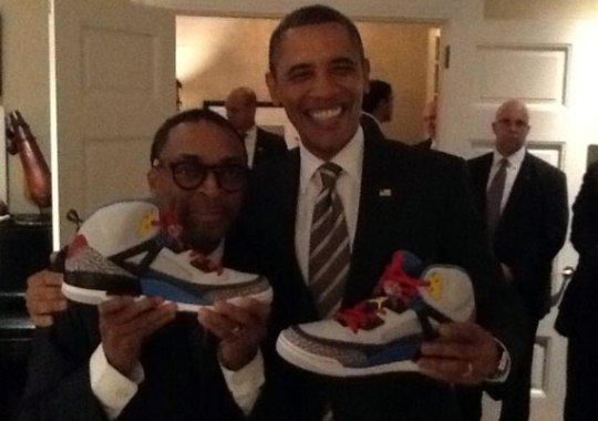 Barack Obama Receives Jordan Spiz’ikes From Spike Lee