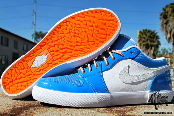 Air Jordan 1 Phat Mid - Italy Blue/White-University Blue-Vivid Orange