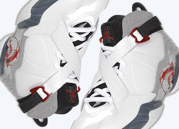 Air Jordan 8.0 – White – Varsity Red – Neutral Grey