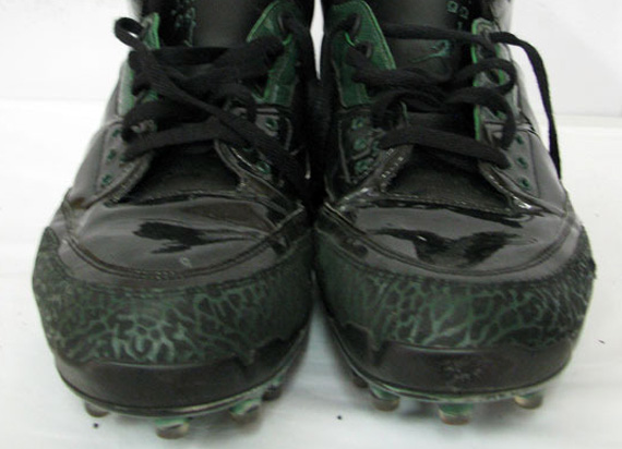 Air Jordan Iii Jason Taylor Game Worn Cleats Jets 3