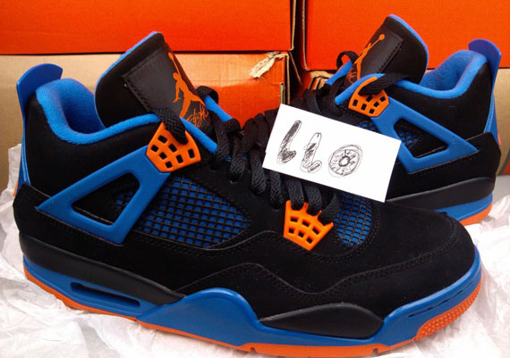 Air Jordan Iv Black Blue Orange 1