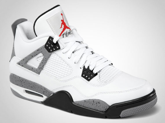 Air Jordan IV White - Black - Cement Grey - Official Images