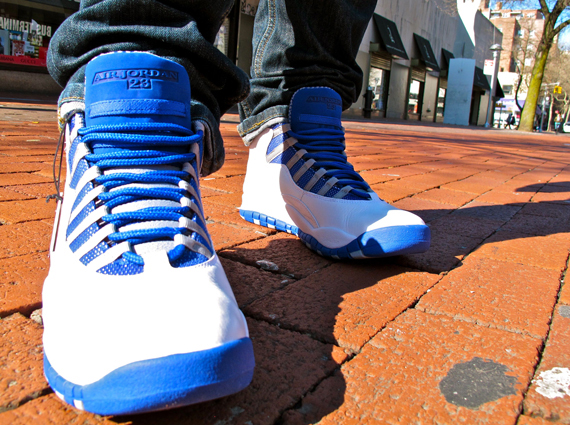 blue orange jordan 10