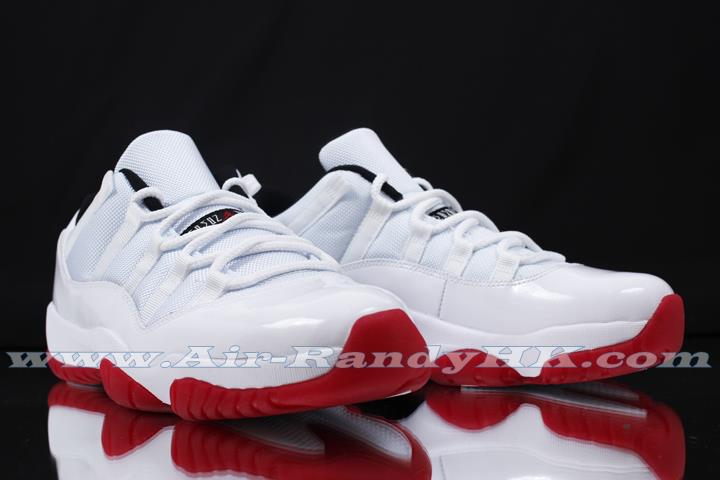 Air Jordan Xi Low White Black Varsity Red 3