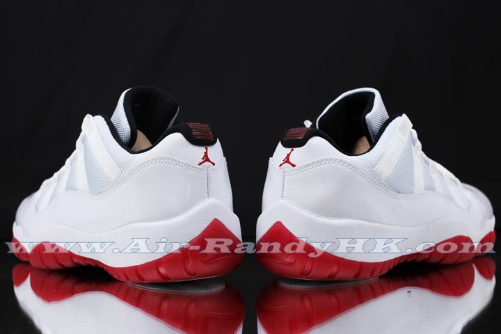 Air Jordan Xi Low White Black Varsity Red 4