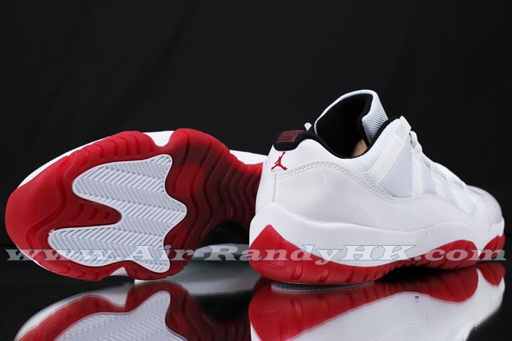 Air Jordan Xi Low White Black Varsity Red 6