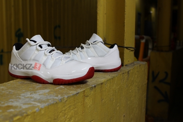 air-jordan-xi-low-white-black-varsity-red-detailed-images-01 Air Jordan Xi Low White Black Varsity Red Detailed Images 01