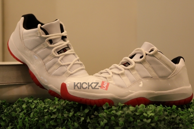 air-jordan-xi-low-white-black-varsity-red-detailed-images-03 Air Jordan Xi Low White Black Varsity Red Detailed Images 03