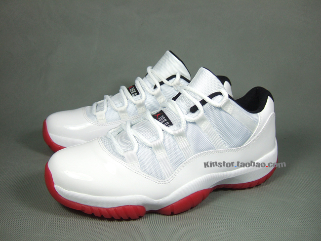 air-jordan-xi-low-white-varsity-red-black-3 Air Jordan Xi Low White Varsity Red Black 3