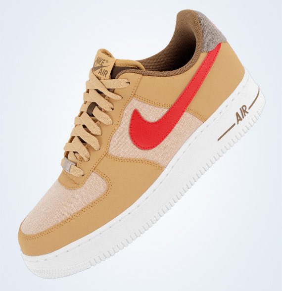 Nike Air Force 1 Low Jersey Gold White Canvas 4