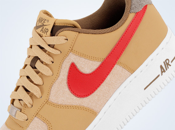 Nike Air Force 1 Low - Jersey Gold - Sport Red - Denim
