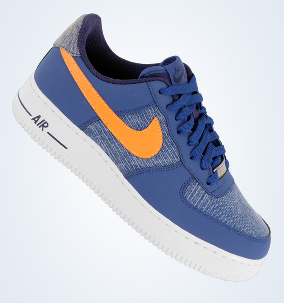 Nike Air Force 1 Low Storm Blue Vivid Orange Denim SneakerNews