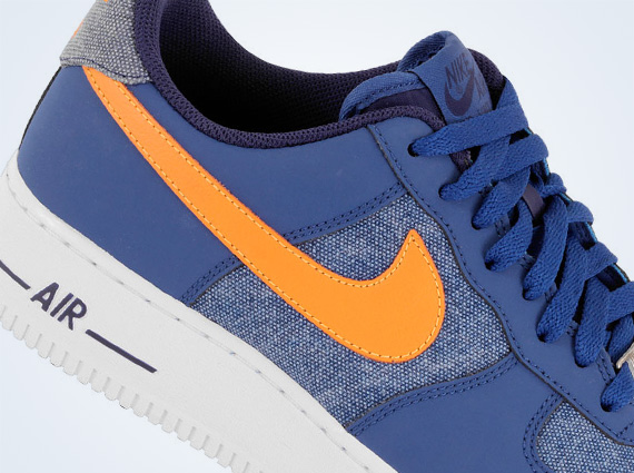 Nike Air Force 1 Low Storm Blue Vivid Orange Denim SneakerNews