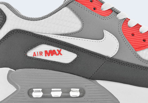 Nike Air Max 90 - White - Dark Shadow - Red