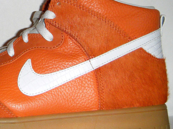 Nike Dunk High Premium – Orange Horsehair Sample