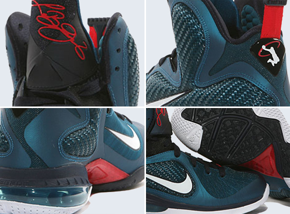 Nike LeBron 9 – Green Abyss – Obsidian – Light Blue Heather