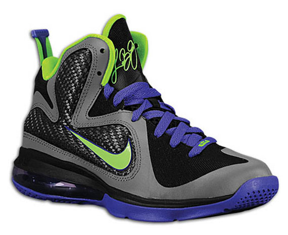 purple and green lebrons