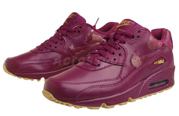 Nike Wmns Air Max 90 Mulberry Jersey Gold 31