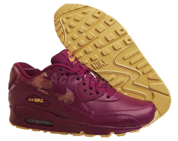 Nike Wmns Air Max 90 Mulberry Jersey Gold 5